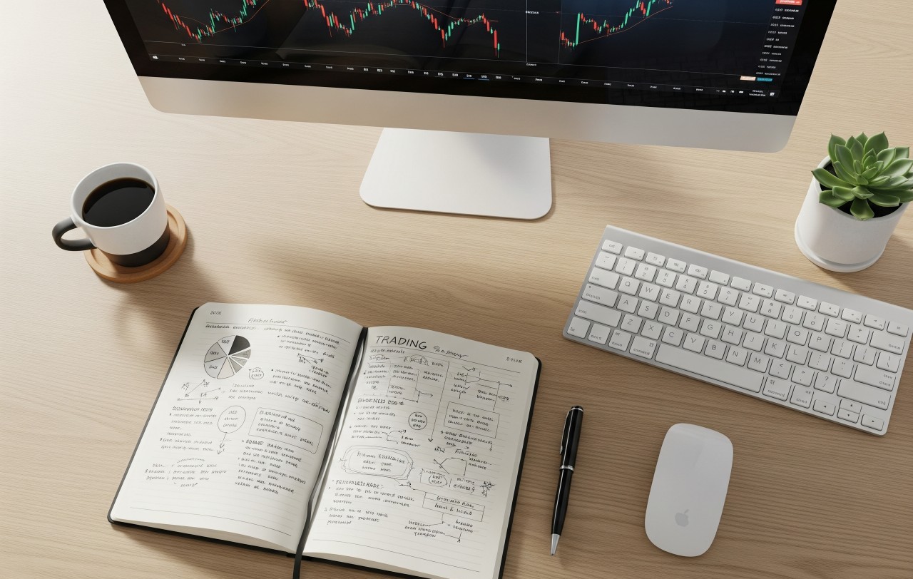 Trader with a trading journal